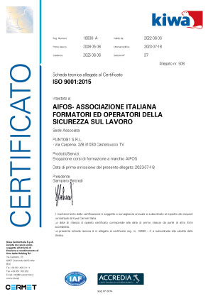 PUNTO81 - Certificato AIFOS